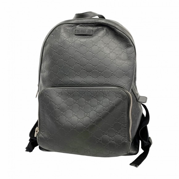 Gucci Backpack/Daypack Guccissima 460370 Leather Black Men's P1294874 - Picture 1 of 16